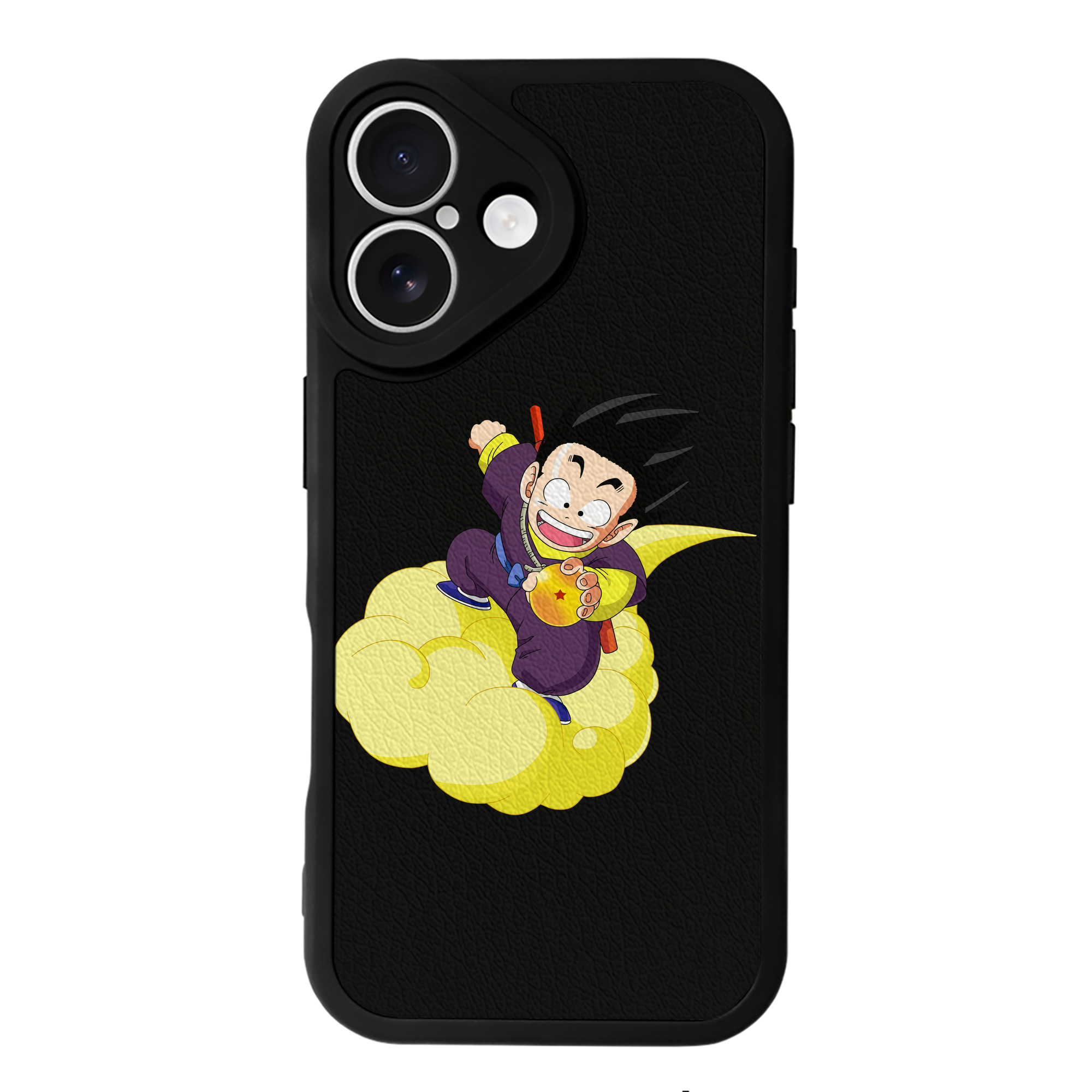 （画像用） ドラゴンボール 孫悟空（そん ごくう）Son Goku カカロット DRAGON BALL Kakarotto 【iPhone 16シリーズ対応】シリコンスマホケース（レザー調） 材質：シリコン